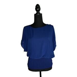 Joseph A Navy Blue Blouse, Small, Pre-owned
